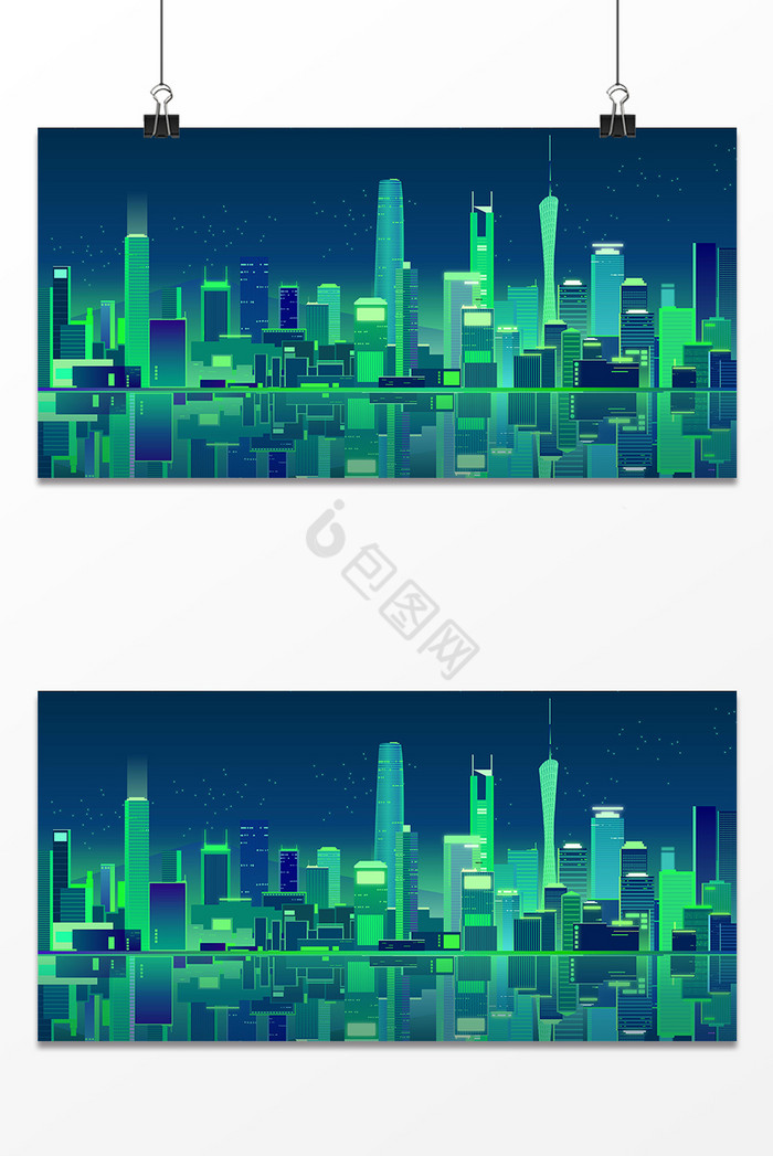 夜景城市建筑图片