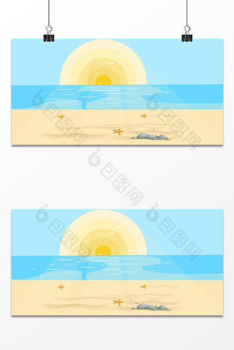 海洋海浪夏天设计背景图片