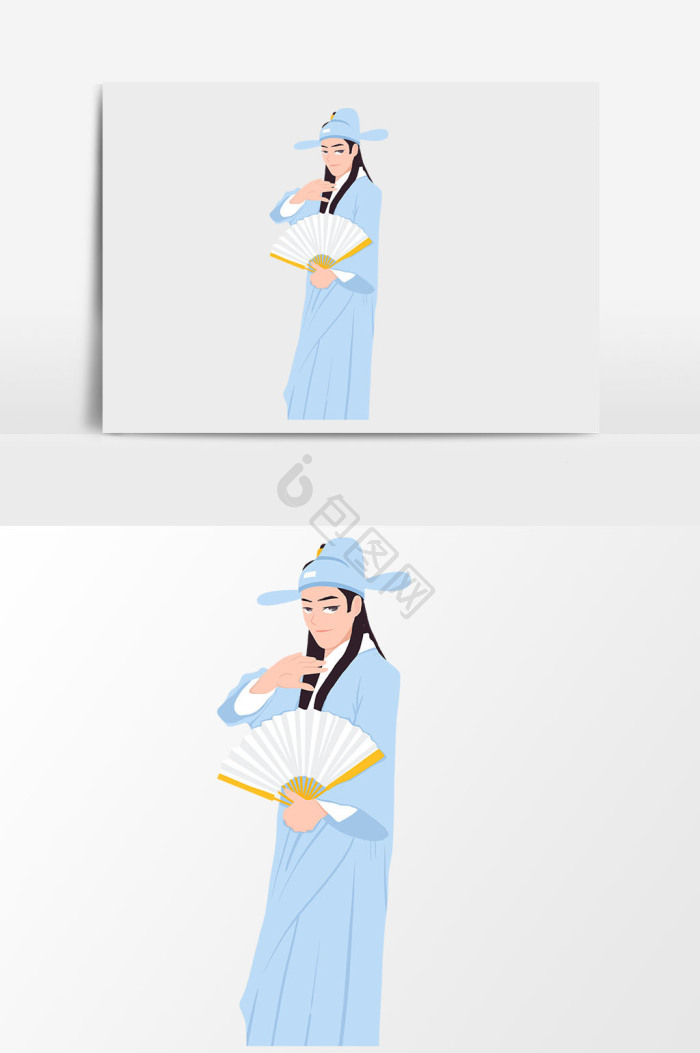 卡通书生图片-卡通书生素材免费下载-包图网