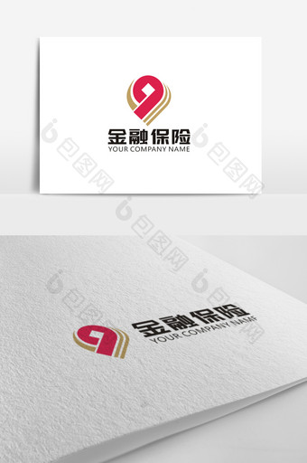 稳健大气数字9金融logo标志图片