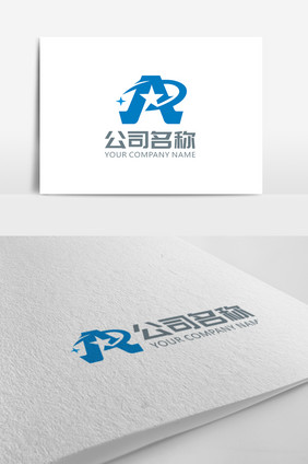 简洁大气科技A字母logo标志