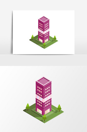 高楼大厦卡通图片