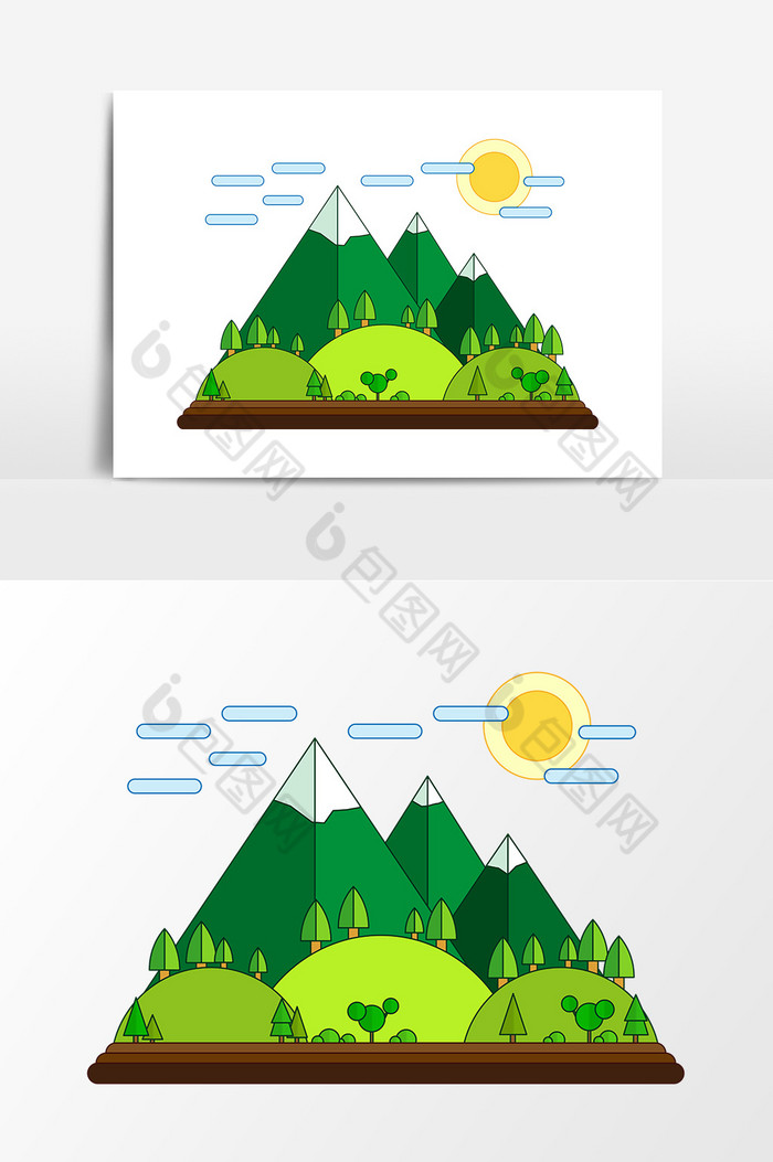 树林风景插图图片图片