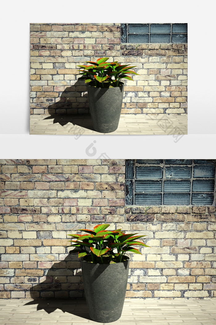 街景绿化植物盆栽3D模型