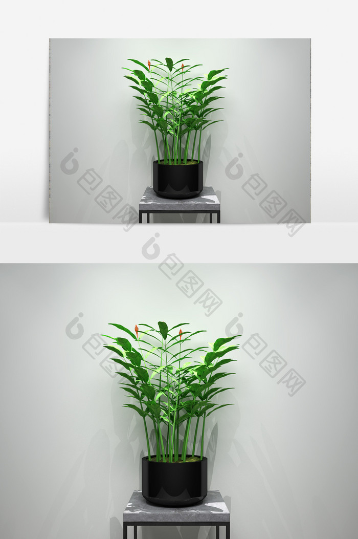 室内植物景观3D模型