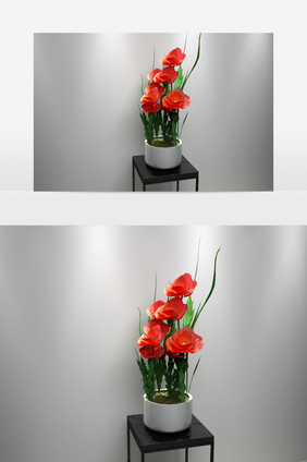 鲜花景观植物园艺3D模型