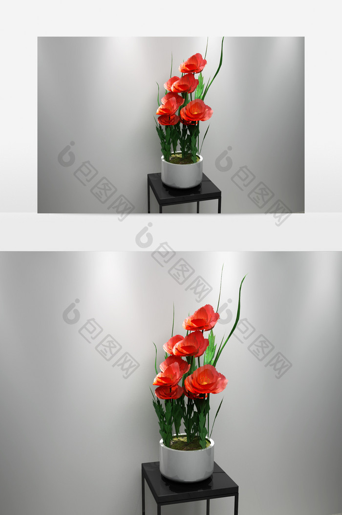 鲜花景观植物园艺3D模型