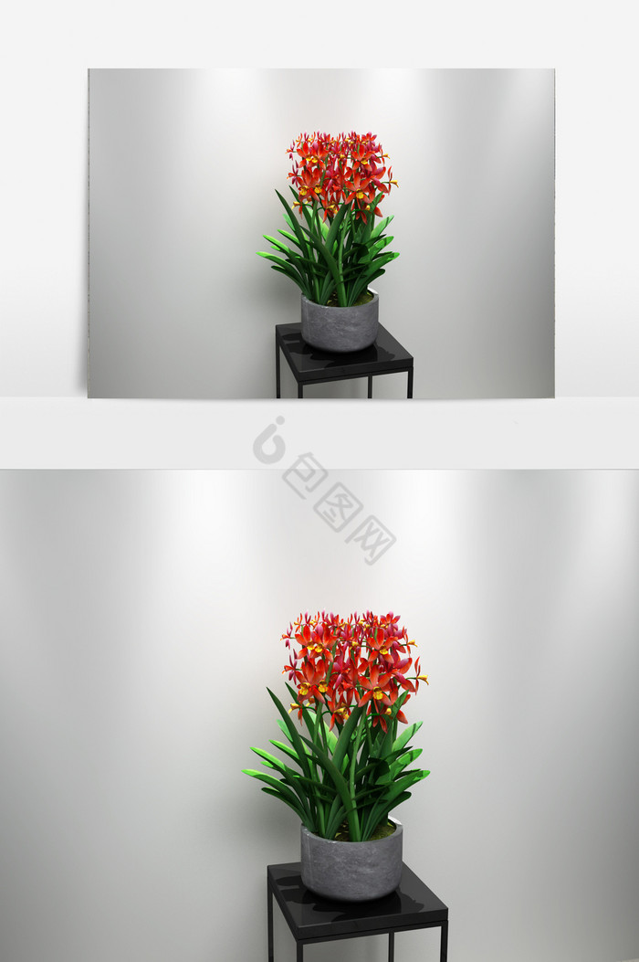 兰花植物园艺3D模型图片