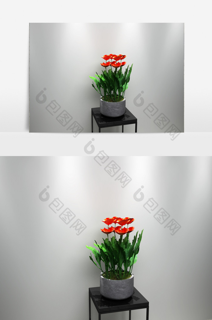 园艺鲜花植物景观3D模型