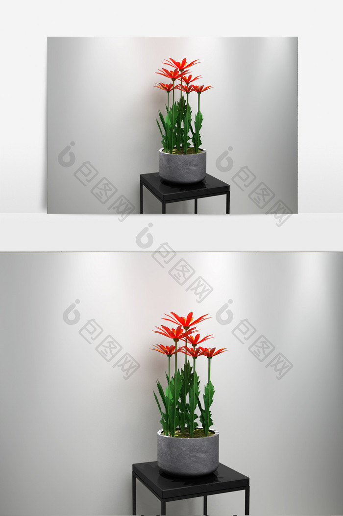 园艺景观鲜花植物3D模型