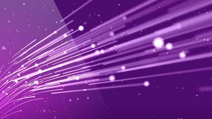 紫色色调炫酷粒子线条变化led视频素材