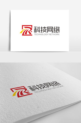 时尚大气R字母科技网络logo标志