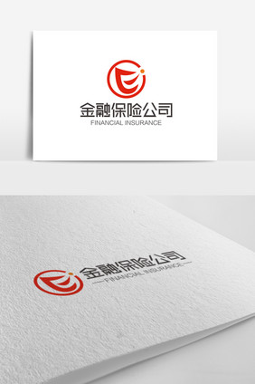 大气时尚E字母金融保险logo标志