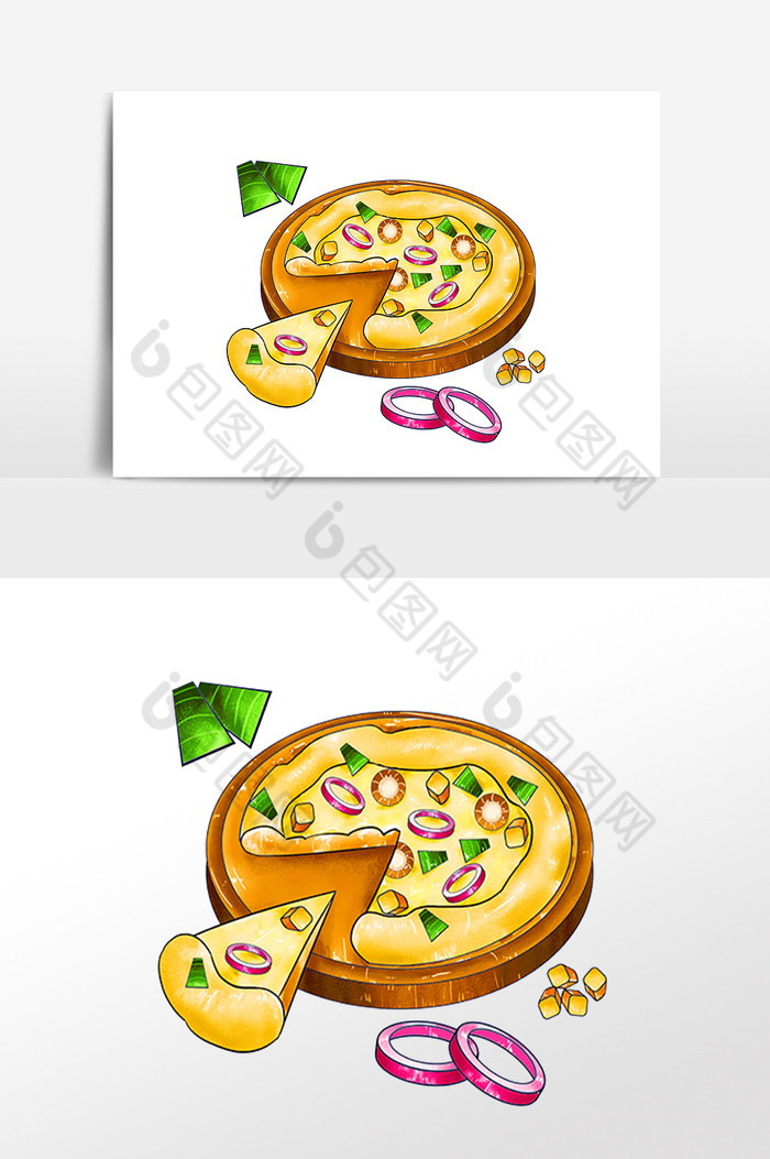 披萨洋葱圈图片