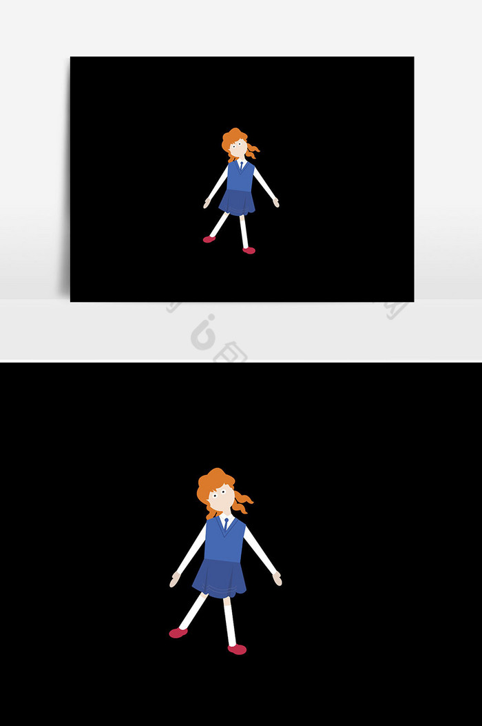 插画人物海报元素