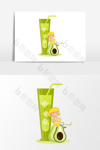 美味果汁饮料设计元素图片