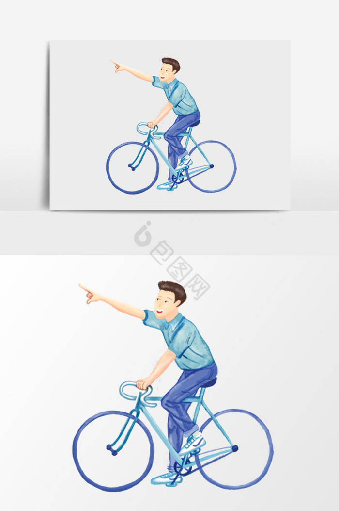 骑自行车帅哥图片