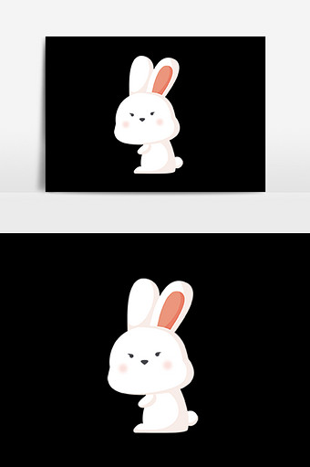免扣白色小兔子素材图片