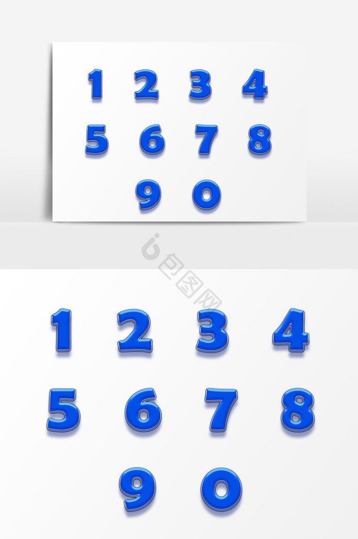 阿拉伯数字水晶数字图片