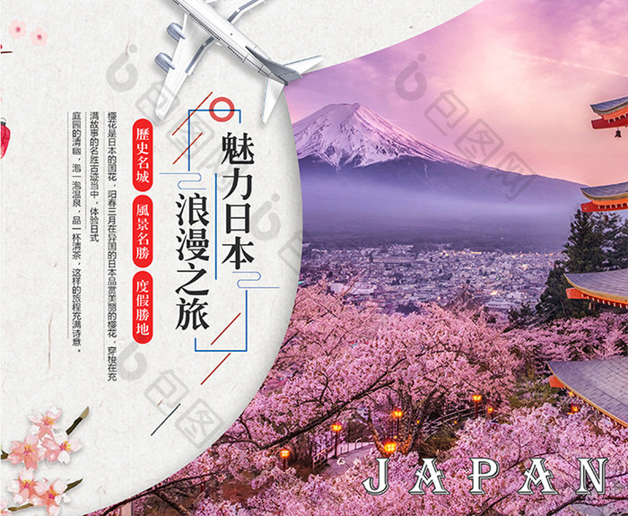 日本印象旅游海报模板