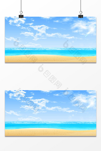 休闲海滩海边设计背景图片