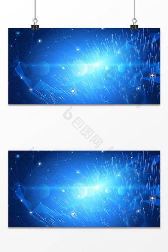 商务蓝色科技之光设计背景图片
