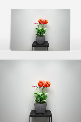 鲜花植物组合3D模型