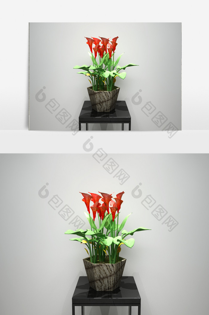 花卉景观园艺植物3D模型