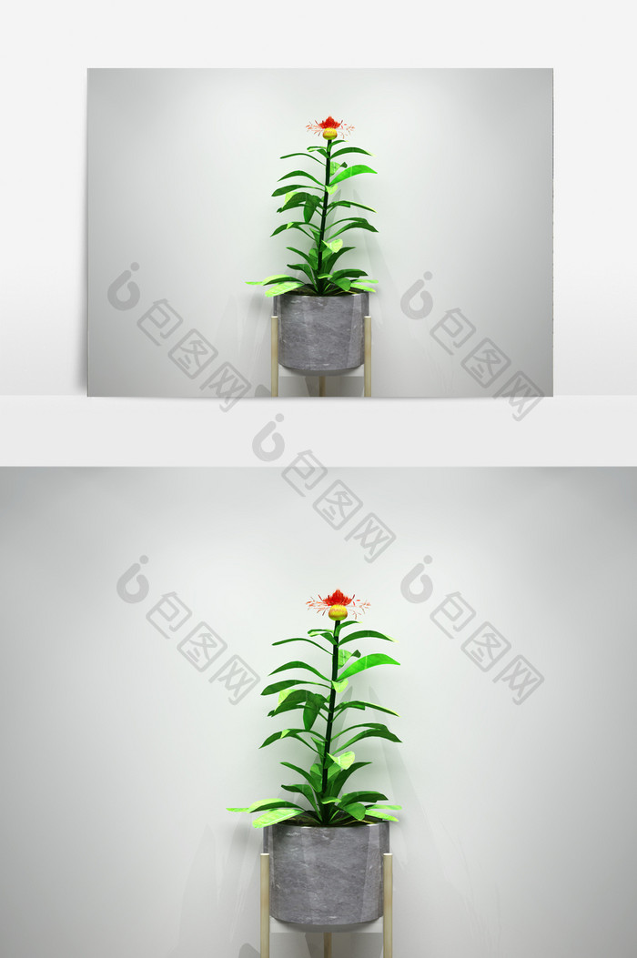 室内园艺花卉景观3D模型
