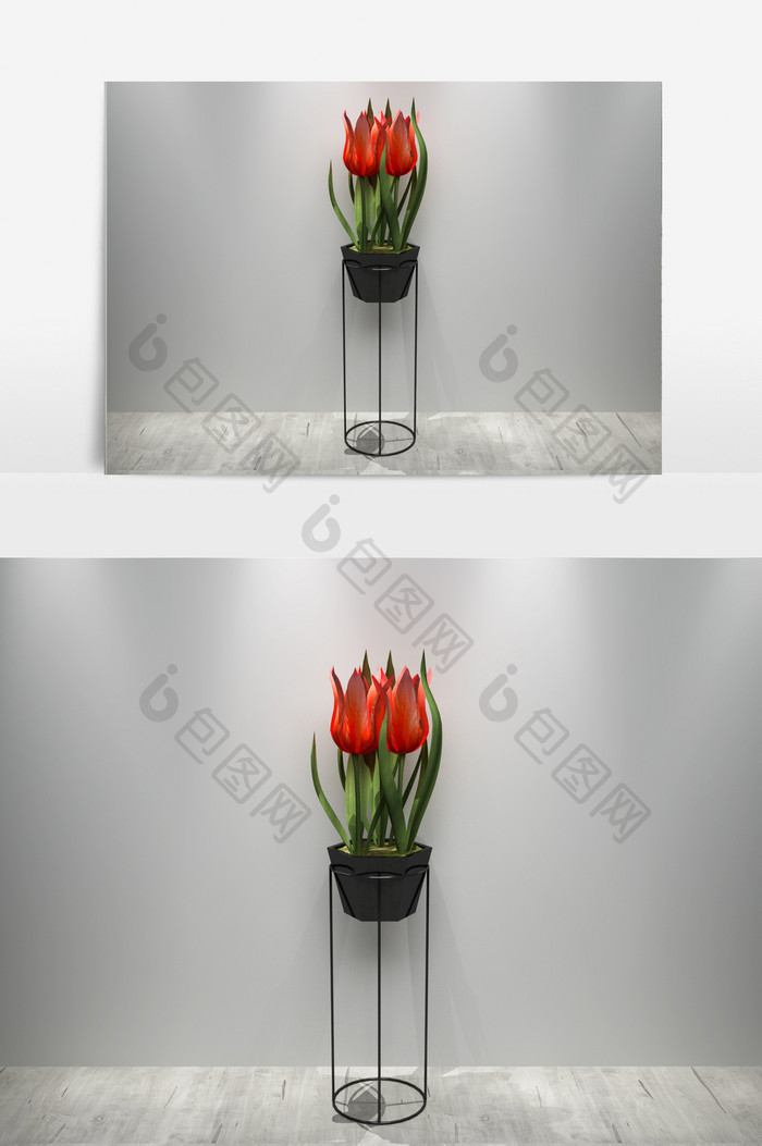 花卉植物园艺景观3D模型