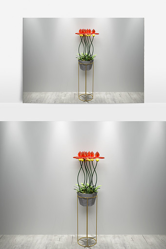 绿化花卉装饰植物景观3D模型图片