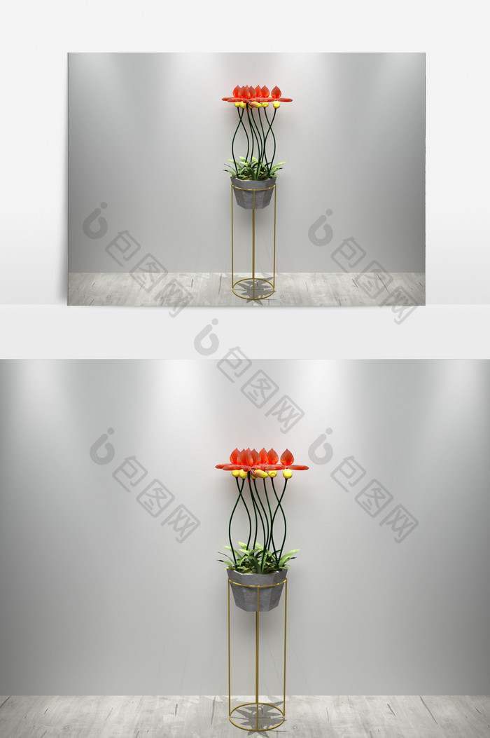 绿化花卉装饰植物景观3D模型