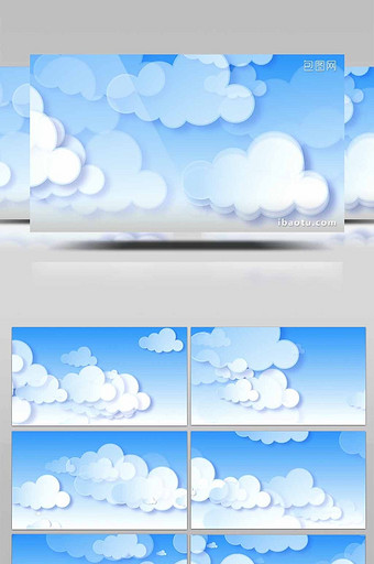 卡通梦幻云朵背景视频素材图片
