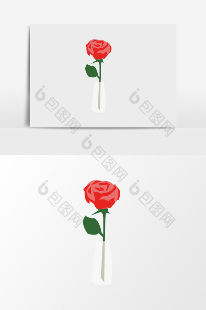 透明花瓶玫瑰花图片图片