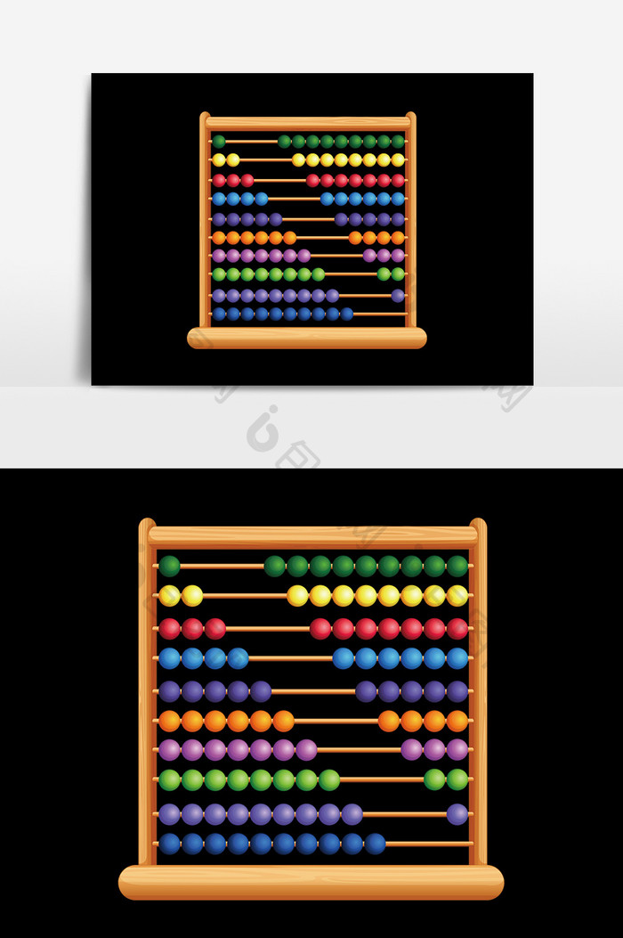 卡通矢量玩具算盘