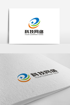 时尚大气e字母科技网络logo标志