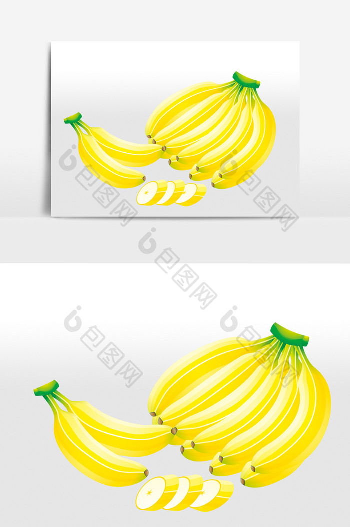 美食香蕉水果元素