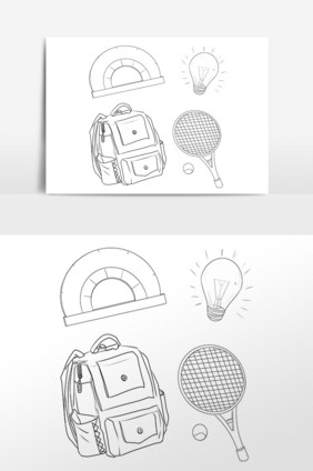 生活用品led节能灯泡插画环保节能环保灯泡插画生活用品led照明灯泡