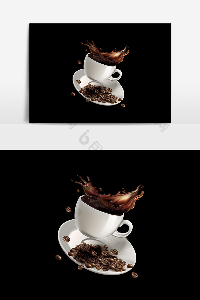 冰咖啡热咖啡咖啡豆图片