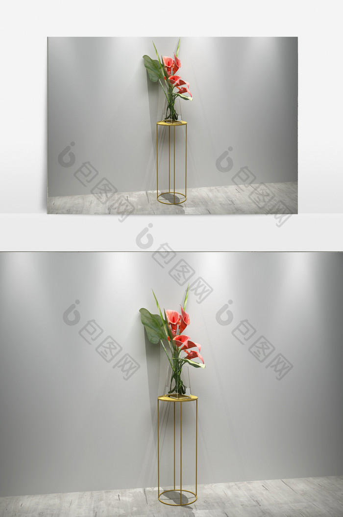 植物插花装饰花卉模型