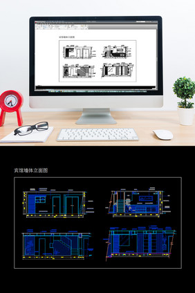 时尚宾馆客房CAD图纸