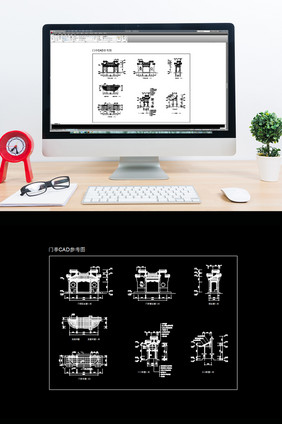 中式建筑门亭CAD参考图
