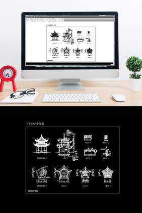 古代凉亭CAD参考图纸