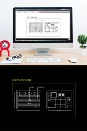 CAD厨房规划图吊顶图平面图