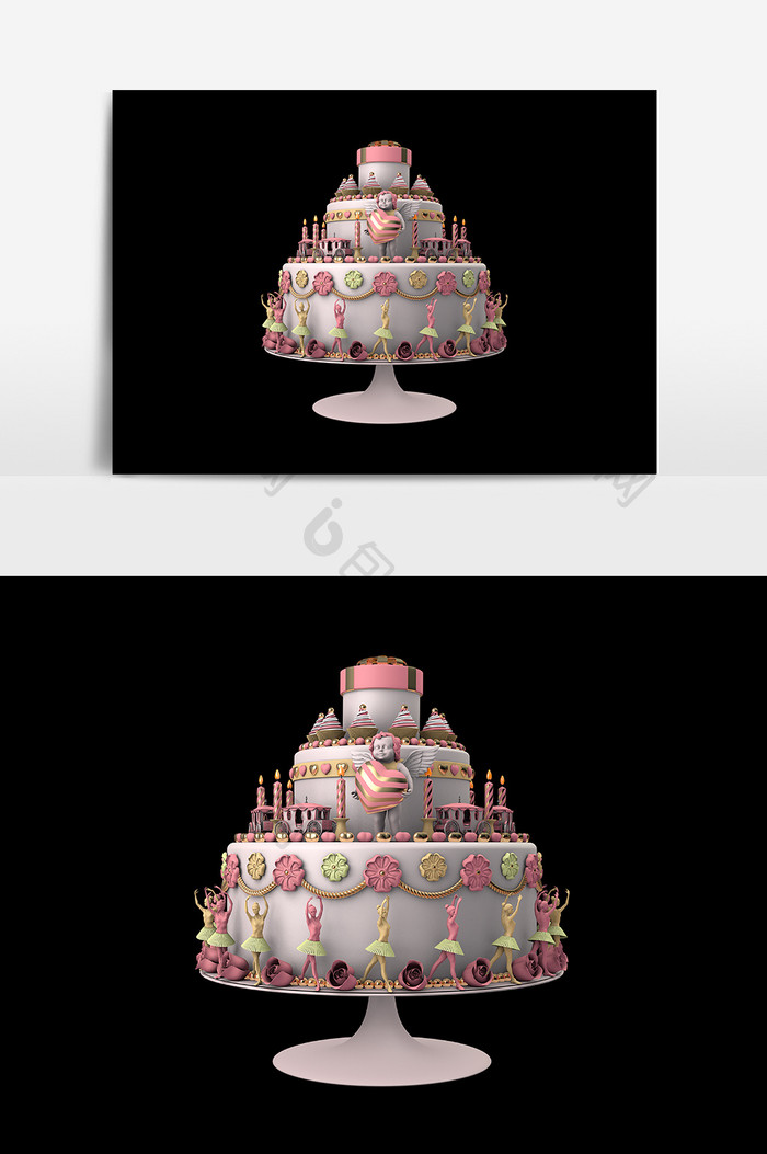 蛋糕美食生日蛋糕设计元素