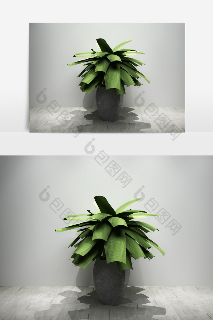 室内植物装饰3D模型