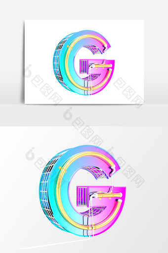 字母G艺术字元素素材设计图片