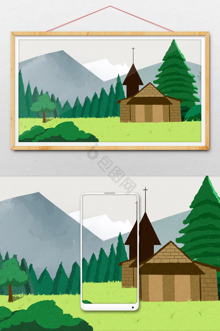 森林小屋图片-森林小屋素材免费下载-包图网