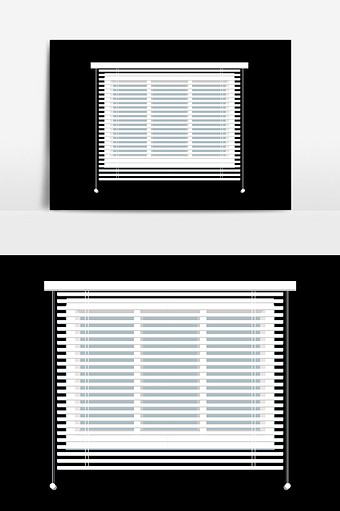矢量白色百叶窗素材图片