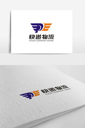 大气时尚PE字母快递物流logo标志